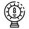 Manometer digital icon, outline style