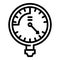 Manometer fuel icon, outline style