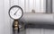 Manometer for measuring water pressure. Gas boiler house equipment