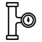 Manometer pipe stage icon, outline style