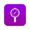 Manometer or pressure gauge icon digital purple