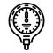 Manometer sensor icon, outline style