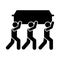 Mans funeral coffin burial carry icon. Element of pictogram death illustration