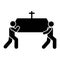 Mans funeral coffin carry icon. Element of pictogram death illustration