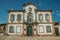 Mansion facade in baroque style on a deserted square