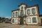 Mansion facade in baroque style on a deserted square