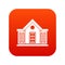Mansion icon digital red