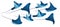 Manta ray fishes, marine animals, sea creatures set vector illustration
