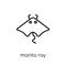 Manta ray icon. Trendy modern flat linear vector Manta ray icon