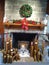 Mantel Decorated for Christmas