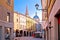 Mantova idyllic italian city street and church towers view