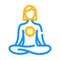 mantra meditation color icon vector illustration