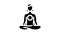 mantra meditation glyph icon animation