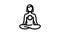 mantra meditation line icon animation