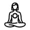 mantra meditation line icon vector illustration