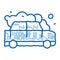 manual car wash doodle icon hand drawn illustration