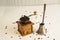 Manual coffee grinder and cezve (ibrik)
