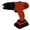 Manual electric cordless screwdriver isolated