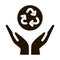 manual environmental industry icon Vector Glyph Illustration