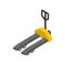 Manual forklift pallet stacker icon