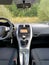 Manual gear transmission of Japanese car with big navigation display