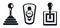 Manual gearbox icon set, simple style