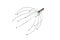 The manual head massager isolated in the white background.
