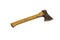 Manual joiner`s tool. Axe to process wood on a white background