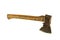 Manual joiner`s tool. Axe for wood processing, white background