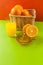Manual juicer with basket orange