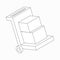 Manual loader icon, isometric 3d style