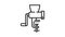 Manual meat grinder icon animation