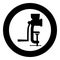 Manual mincer Meat grinder Vintage kitchen equipment Mill Shredder icon in circle round black color vector illustration flat