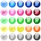 Manual shift icons in color glossy buttons