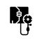 Manual tensimeter glyph icon. simple design editable. design illustration