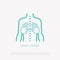 Manual therapy thin line icon. Vector illustration