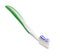 Manual toothbrush with toothpaste for tooth brushing