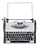 Manual typewriter Vintage black and white with paper art pai