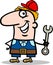 Manual worker cartoon illustration