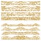 Manually drawn traditional decorative pattern details, digitally remastered, in gold color