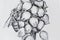 Manually made black and white graphic drawing of Muscari flower