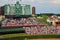 The manually operated scoreboard at Wrigley Field in Chicago