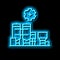 manufacture factory neon glow icon illustration