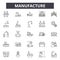 Manufacture line icons, signs, vector set, linear concept, outline illustration