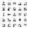 Manufacture Robotics Glyph Icons