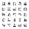 Manufacture Robotics Glyph Vector Icons