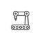 Manufacture welding robot line icon