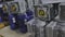 Manufactured gear motors, clean warehouse with gear motors. Gearboxes in stock