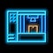 manufacturing 3d printer neon glow icon illustration