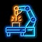 manufacturing engineering machine neon glow icon illustration